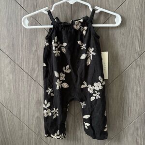 Cat & Jack Floral Black Kids Jumpsuit